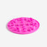 Hot pink silicone slow feeding insert on a white background
